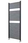 600mm Wide 1512mm High Anthracite Heated Towel Rail