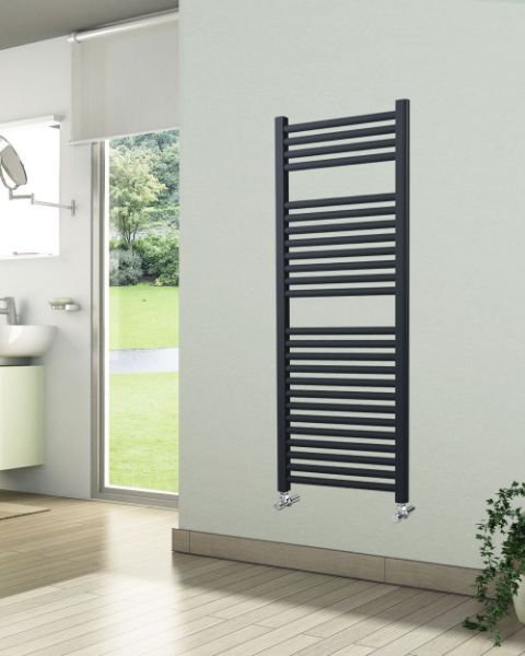 500mm Wide 1230mm High Anthracite Towel Radiator