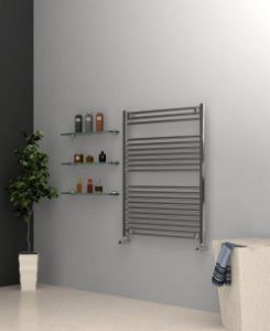 800mm Wide Anthracite Towel Radiator by ADIGE - 800mm High