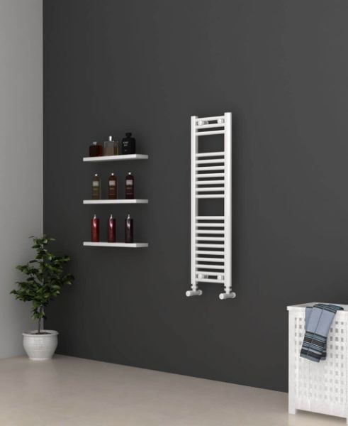 Picture of White Bathroom Towel Rail 300mm Wide 1000mm High