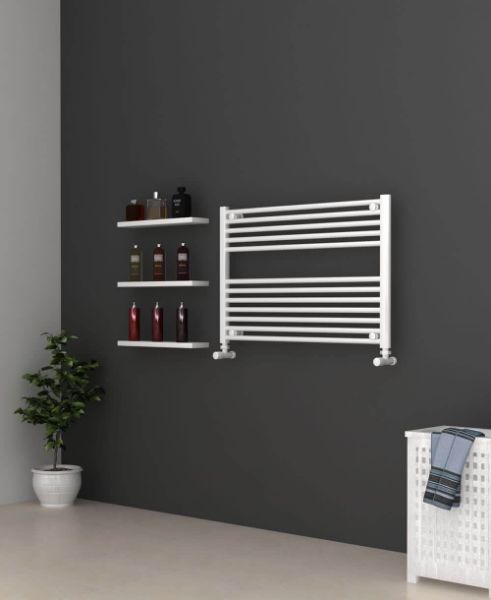 Picture of White Bathroom Towel Rail  900mm Wide 600mm High