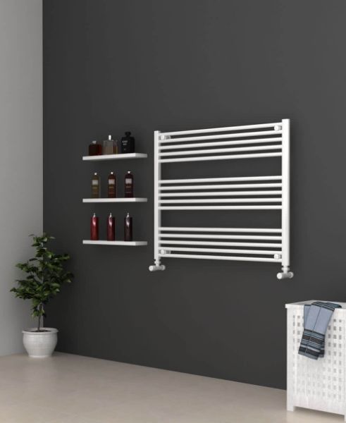 Picture of White Bathroom Towel Rail  1000mm Wide 800mm High