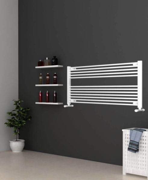 Picture of White Bathroom Towel Rail  1200mm Wide 600mm High