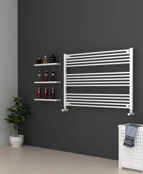 Picture of White Bathroom Towel Rail 1200mm Wide 800mm High