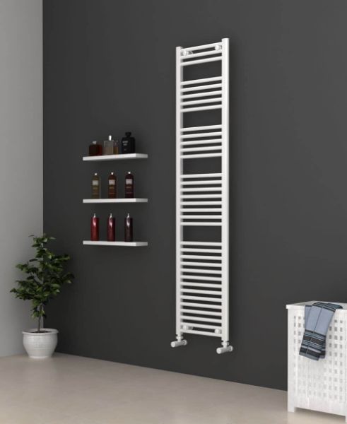 Picture of White Bathroom Towel Rail 400mm Wide 1750mm High