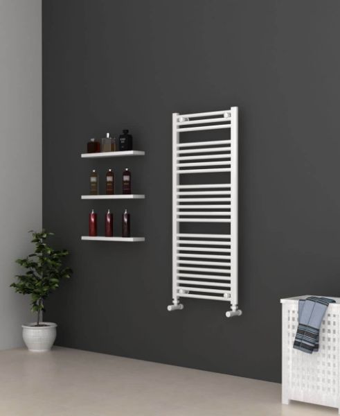 Picture of White Bathroom Towel Rail  500mm Wide 1150mm High