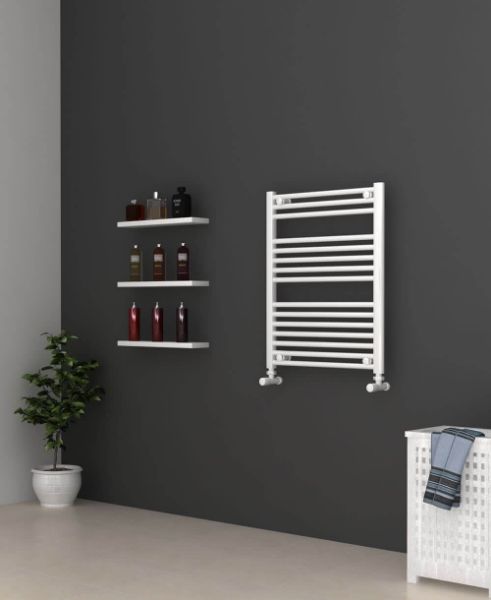 Picture of White Bathroom Towel Rail  600mm Wide 750mm High