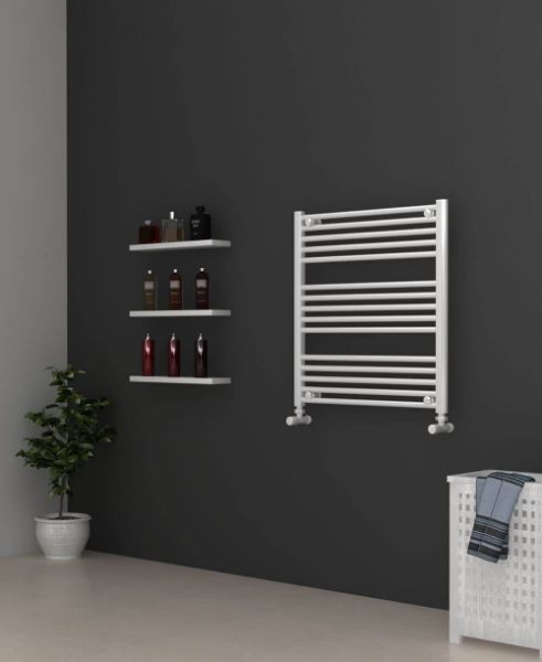 Picture of White Bathroom Towel Rail 700mm Wide 750mm High