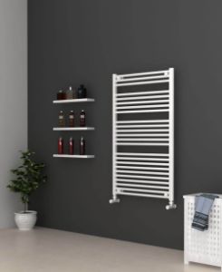 700 1150mm White Flat Towel Radiator