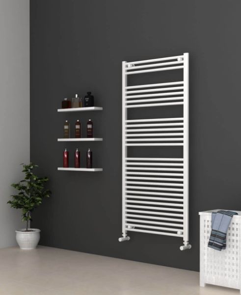 Picture of White Bathroom Towel Rail 700mm Wide 1500mm High