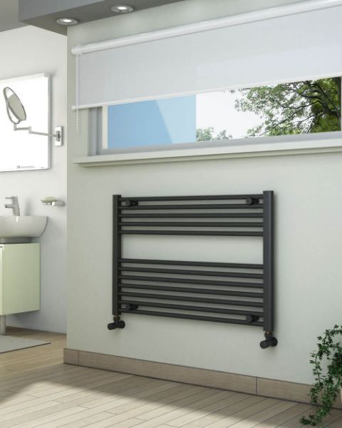 Picture of Anthracite Towel Radiator 900mm Wide 600mm High