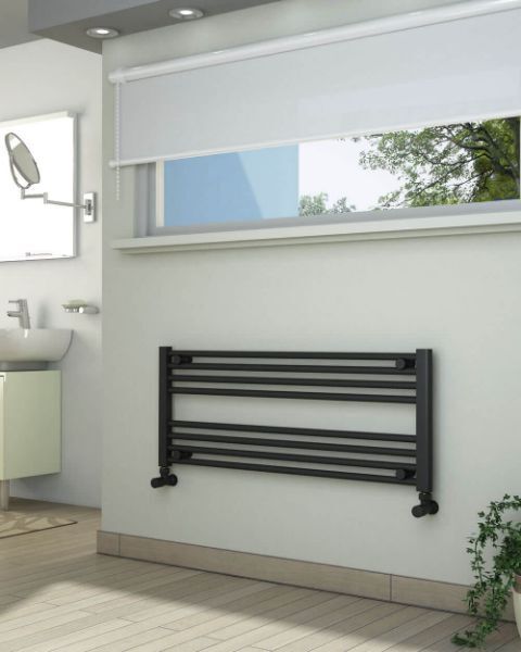 Picture of Anthracite Towel Radiator 1000mm Wide 400mm High