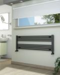 Picture of Anthracite Towel Radiator 1200mm Wide 400mm High