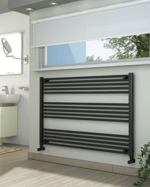 Picture of Anthracite Towel Radiator 1200mm Wide 800mm High