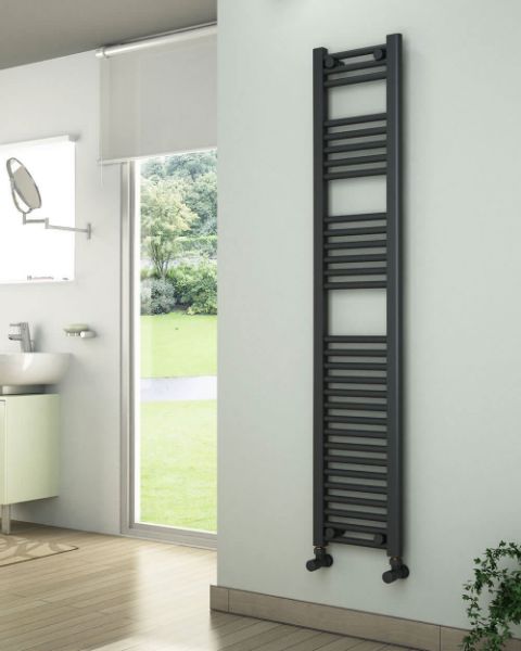 Picture of Anthracite Towel Radiator 300mm Wide 1500mm High