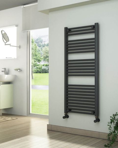 Picture of Anthracite Towel Radiator 500mm Wide 1150mm High