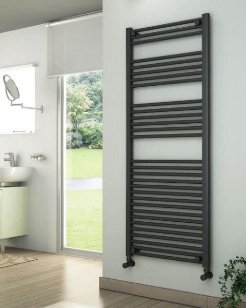 Picture of Anthracite Towel Radiator 600mm Wide 1500mm High