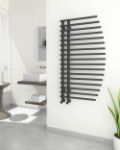 Picture of BESLANO  Open End Anthracite  Designer Towel Radiator 550mm Wide | 1000mm High