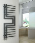 Picture of SLIZZA Designer Towel Radiator 500mm Wide | 1300mm High S-Shaped Anthracite