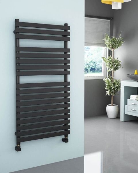 Picture of SONAVA Designer Anthracite Towel Radiator - 600mm Wide 1200mm High