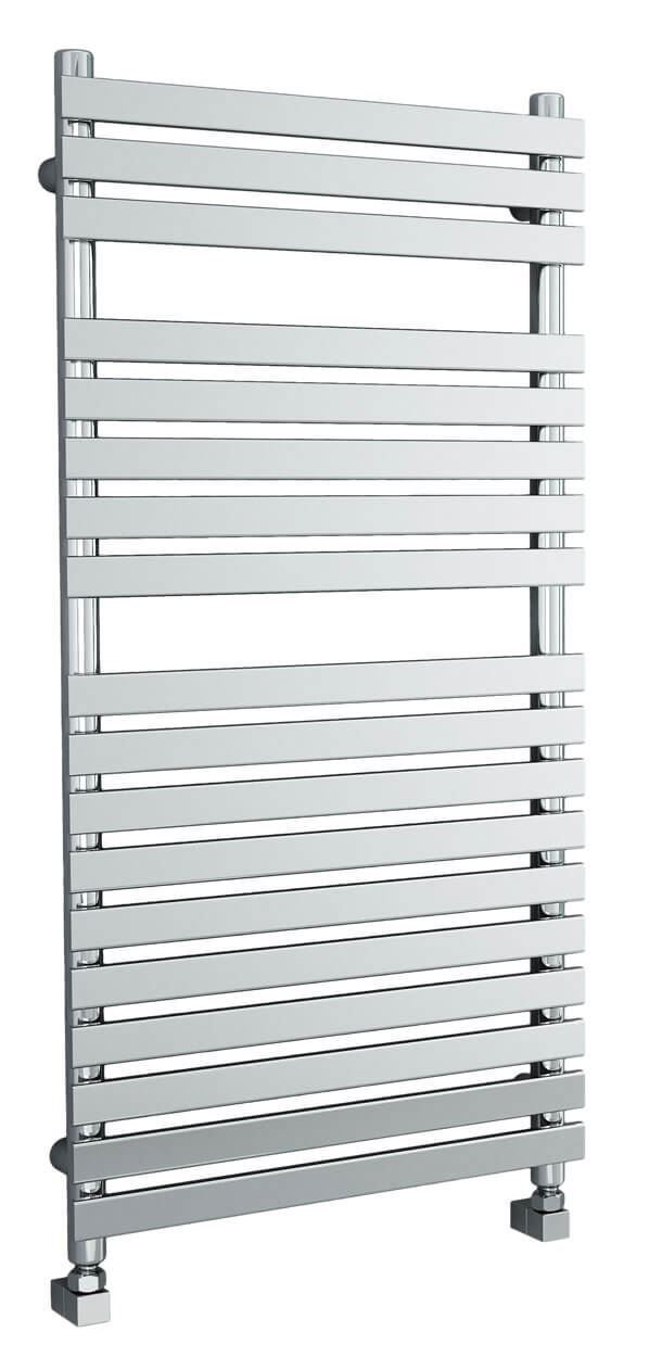 SONAVA 600mm Wide 1200mm High Rectangular Tube Chrome Designer Towel Radiator