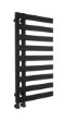 Picture of EMRENO Black Towel Radiator 500mm x 800mm | Open End Flat Gloss Black
