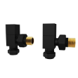 Picture of Black Square ANGLED Radiator Valves