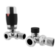 Picture of Thermostatic Black  Corner Valve  Set