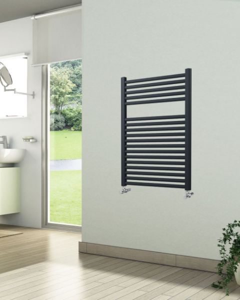 Picture of Anthracite Towel Radiator 500mm Wide 842mm High
