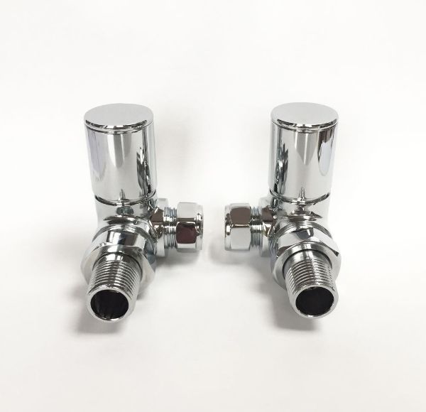 Chrome CORNER Radiator Valves