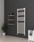 600mm Wide 1600mm High White Flat Towel Radiator