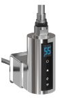 Thermostatic Heating Element with WiFi & 2/4hrs Booster - 600Watt Chrome Close Up
