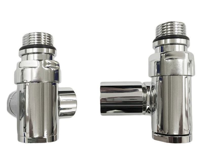 Dual Fuel Radiator Valves Chrome Corner Set