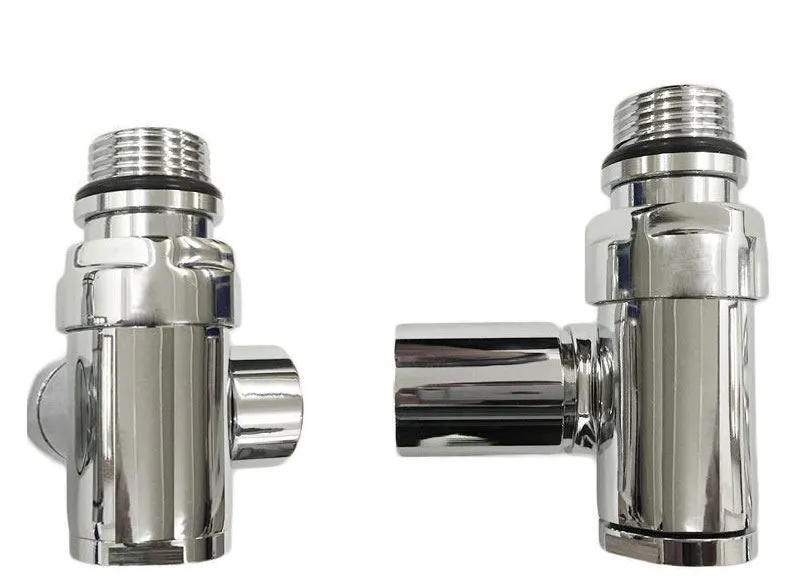 Dual Fuel Towel Radiator Valves | Chrome, Corner