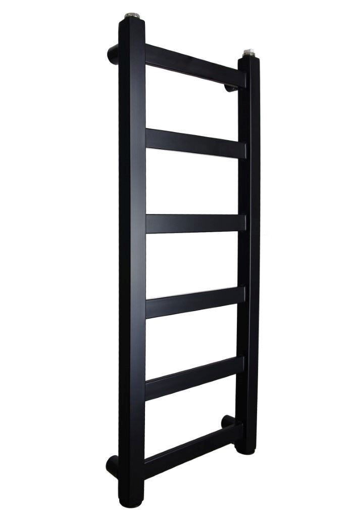DEX 430mm Wide 1250mm High Black Designer Bathroom Radiator