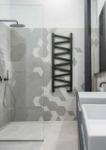 Picture of KALYPSO 540mm Wide 1200mm High Black Designer Bathroom Radiator