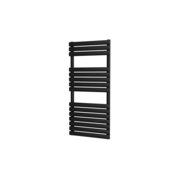 Picture of OLIE 500mm Wide 1120mm High Black Designer Towel Rail