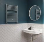 Picture of TODY 500mm Wide 690mm High Square Tube Anthracite Designer Towel Rail