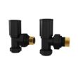Picture of Black ANGLED Radiator Valves - Pair