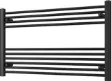 Picture of Black Horizontal Towel Radiator - 1000mm Wide 600mm High