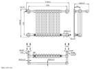 Picture of CAMDEN 770mm Wide 505mm High Traditional Column Radiator