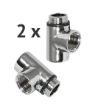 Picture of 2 x T-Pieces | Dual Fuel Adaptors in Chrome