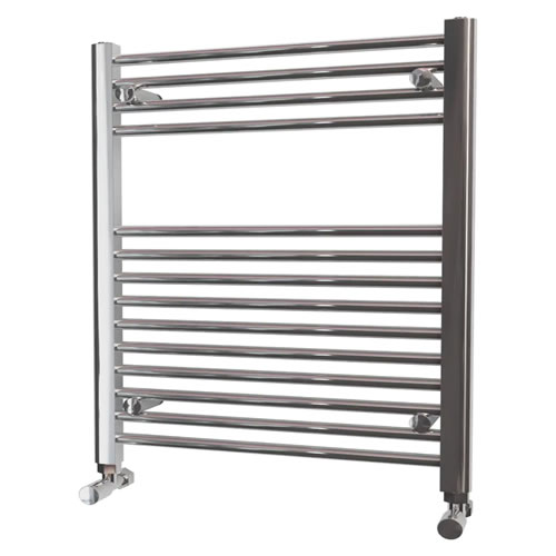 Chrome Straight Towel Radiator | 600mm Wide, 800mm High