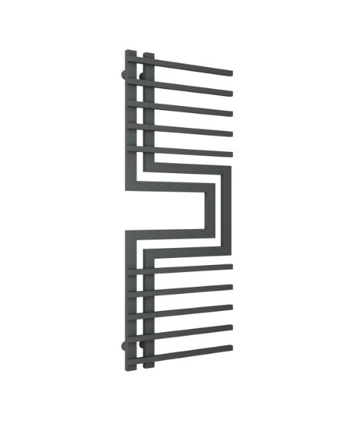 Picture of SLIZZA Designer Towel Radiator 500mm Wide | 1300mm High S-Shaped Anthracite