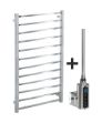 Picture of Pre-Filled Electric Heated Towel Rail Square Tubed 500x1000mm Thermostatic Element