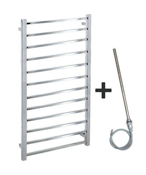 Picture of Pre-Filled Electric Heated Towel Rail Square Tubed 500x1000mm Standard Element 