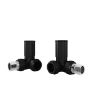Picture of Black CORNER Radiator Valves - Pair