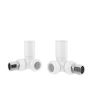Picture of White CORNER Radiator Valves - Pair