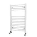 Picture of White Bathroom Towel Rail  500mm Wide 800mm High  - Curved
