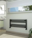 Picture of Horizontal Anthracite Towel Radiator 1000mm Wide | 400mm High
